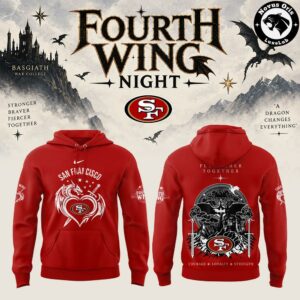 San Francisco 49ers x Fourth Wing Night 2026 Black Hoodie 2