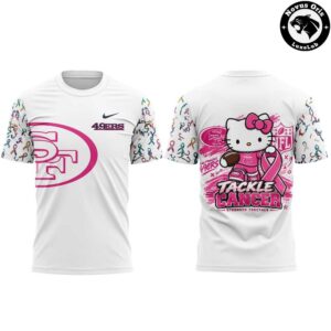 San Francisco 49ers x Hello Kitty Crucial Catch 2026 T Shirt 2