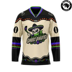 Savannah Ghost Pirates Day of the Dead 2026 Custom Hockey Jersey 2