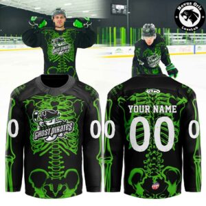 Savannah Ghost Pirates Skeleton Halloween Night 2026 Custom Hockey Jersey