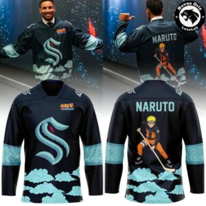 Seattle Kraken x Naruto 2026 Custom Name Number Hockey Jersey 2