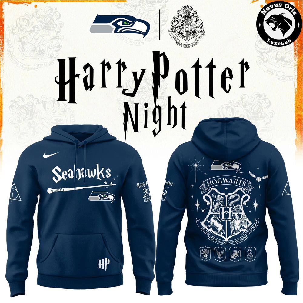 Seattle Seahawks x Harry Potter Night 2026 Pullover Hoodie Seattle Seahawks x Harry Potter Night 2026 Pullover Hoodie
