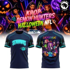 Seattle Seahawks x K-Pop Demon Hunters Halloween Night 2026 T-Shirt