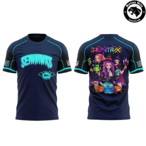 Seattle Seahawks x K Pop Demon Hunters Halloween Night 2026 T Shirt 2