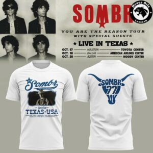 Sombr You Are The Reason Tour Live in Texas 2026 White T Shirt 4
