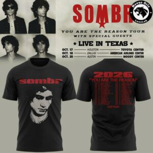 Sombr You Are The Reason Tour Live in Texas 2026 White T Shirt 5