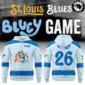 St Louis Blues Bluey Game 2026 Light Blue Hoodie 2