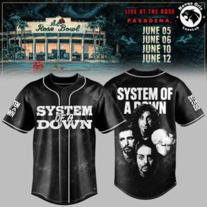 System Of A Down Rose Bowl Stadium 2027 Baseball Jersey 3