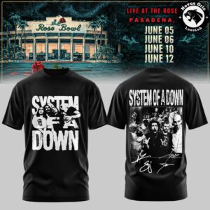 System Of A Down Rose Bowl Stadium 2027 T Shirt 5