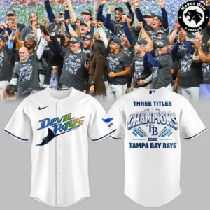 Tampa Bay Rays American League Champs 2026 Baseball Jersey 2