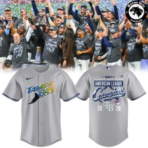 Tampa Bay Rays American League Champs 2026 Baseball Jersey 4