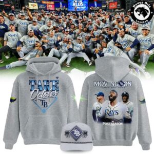 Tampa Bay Rays Take October 2026 Postseason Heather Gray Hoodie 2