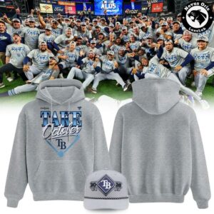Tampa Bay Rays Take October 2026 Postseason Heather Gray Hoodie 3