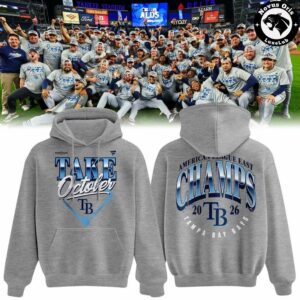 Tampa Bay Rays Take October 2026 Postseason Heather Gray Hoodie 4