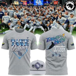 Tampa Bay Rays Take October 2026 Postseason Heather Gray T-Shirt