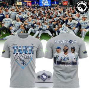 Tampa Bay Rays Take October 2026 Postseason Heather Gray T Shirt 2