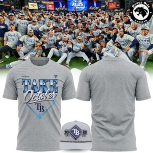 Tampa Bay Rays Take October 2026 Postseason Heather Gray T Shirt 3