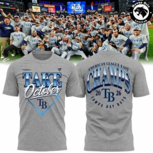Tampa Bay Rays Take October 2026 Postseason Heather Gray T Shirt 4
