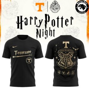 Tennessee Volunteers x Harry Potter Night 2026 Black Graphic T Shirt 1
