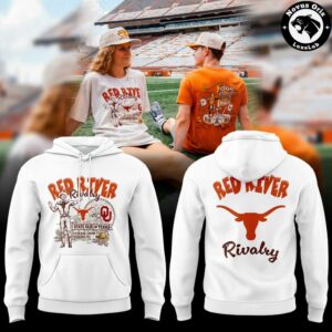 Texas Longhorns Red River Rivalry 2026 Custom Pullover Hoodie 2