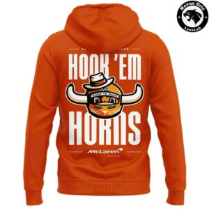 Texas Longhorns x McLaren Racing Hook Em Horns 2026 Orange Hoodie 3