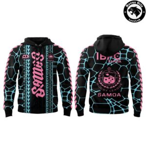 Toa Samoa Rugby Captains Run 2026 Turtle Shell Pattern Hoodie 2