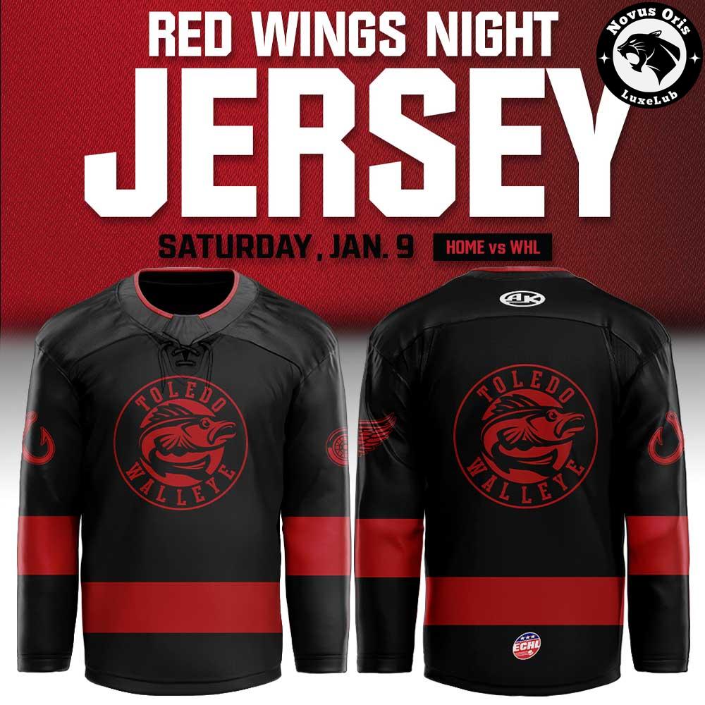Toledo Walleye Red Wings Night 2026 Hockey Jersey Toledo Walleye Red Wings Night 2026 Hockey Jersey