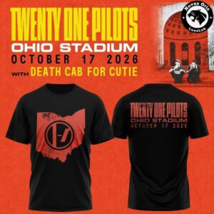 Twenty One Pilots Ohio Stadium Tour 2026 Black T Shirt 5