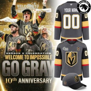 Vegas Golden Knights 10th Anniversary 2026 Custom Jersey