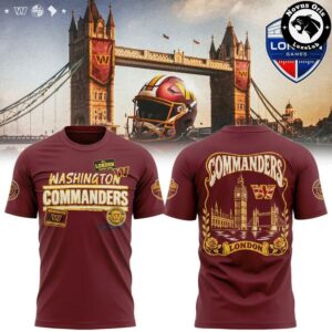Washington Commanders NFL London Games 2026 Graphic T Shirt 7