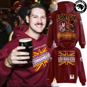 Washington Commanders NFL London Games 2026 Pullover Hoodie