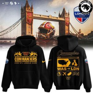 Washington Commanders NFL London Games 2026 Pullover Hoodie 7