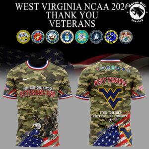 West Virginia Mountaineers Veterans Day 2026 T-Shirt